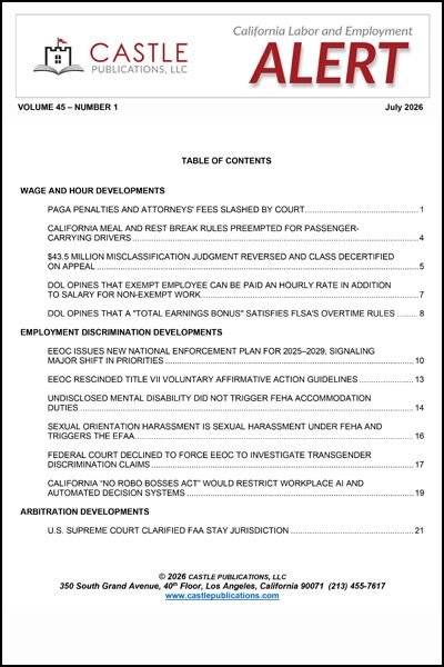 California ALERT Volume 45 (July 2026 - June 2027)